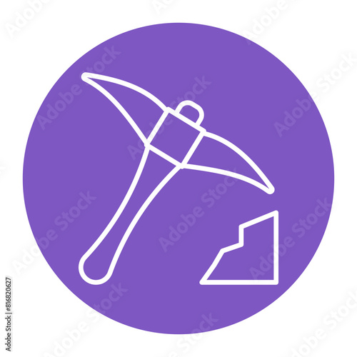 Pickaxe vector icon. Can be used for Agriculture iconset.