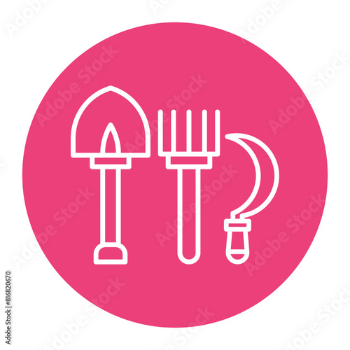 Garden Tools vector icon. Can be used for Agriculture iconset.