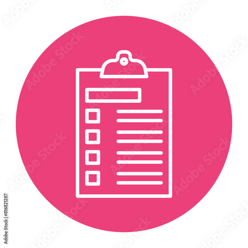 Summary List vector icon. Can be used for Documents And Files iconset.