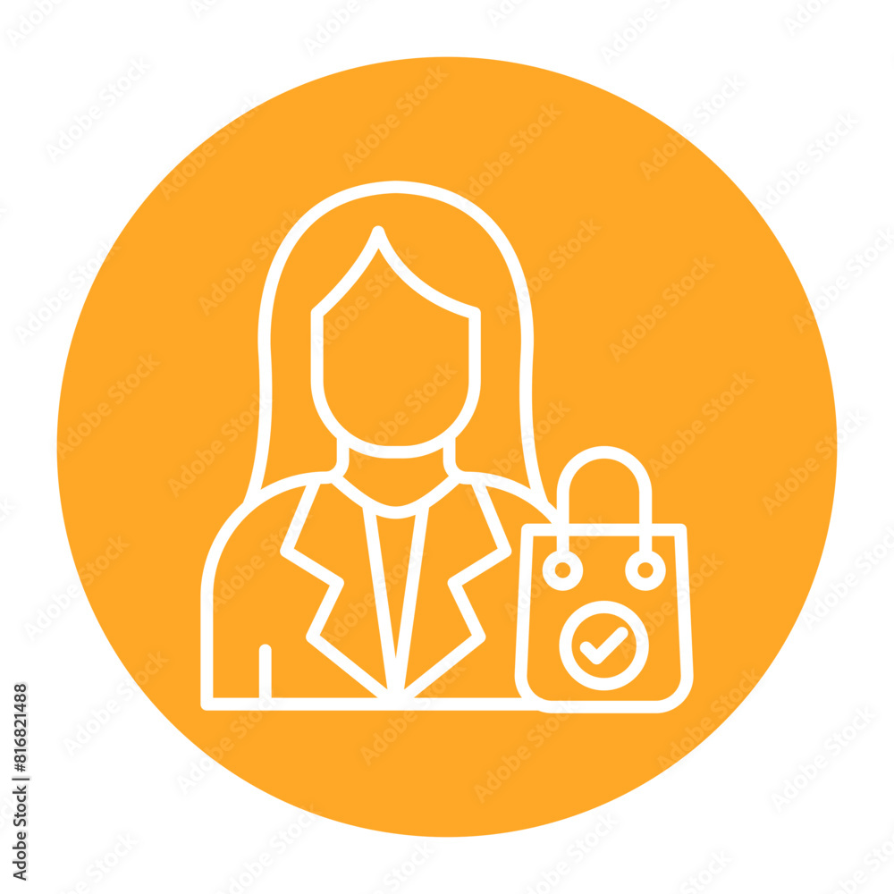 Female Client vector icon. Can be used for Crime Investigation iconset. Female Client vector icon. Can be used for Crime Investigation iconset.