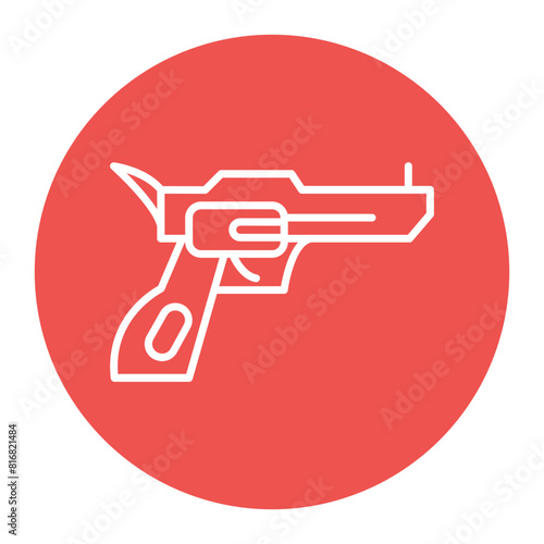 Revolver vector icon. Can be used for Crime Investigation iconset. photo