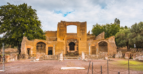 Villa Adriana or Hadrian's Villa. Roman archaeological complex at Tivoli, Italy