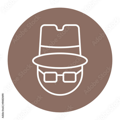 Noir Hat vector icon. Can be used for Crime Investigation iconset.