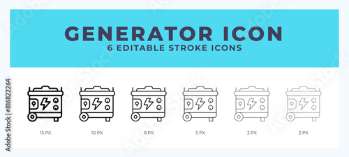 Generator stroke icon for web. Mobile apps and ui.