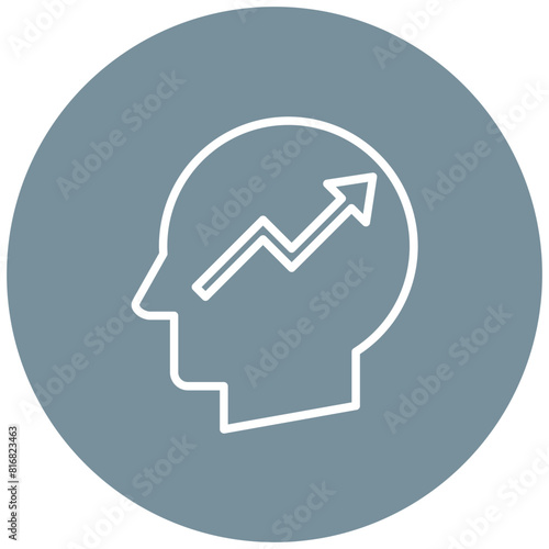 Growth Mindset vector icon. Can be used for Personal Growth iconset.