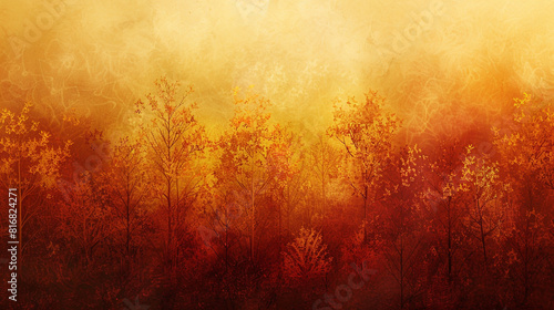 Autumn Foliage Gradient An autumn foliage gradient featuring rich tones of golden yellows burnt oranges and deep reds mirroring the breathtaking colors of fall foliage in a forest landscape.