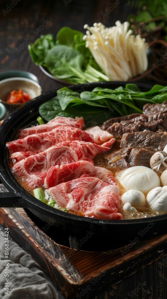 Delve into culinary tradition with Shouxi Hot Pot, a fusion of elegance and functionality. Perfect for authentic dining experiences. AI generative. Delve into culinary tradition with Shouxi Hot Pot, a fusion of elegance and functionality. Perfect for authentic dining experiences. AI generative.
