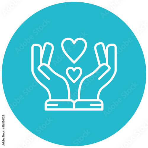 Heart of Giving vector icon. Can be used for Survey iconset.
