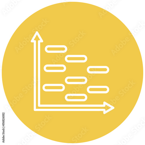 Gantt Chart vector icon. Can be used for Action Plan iconset.