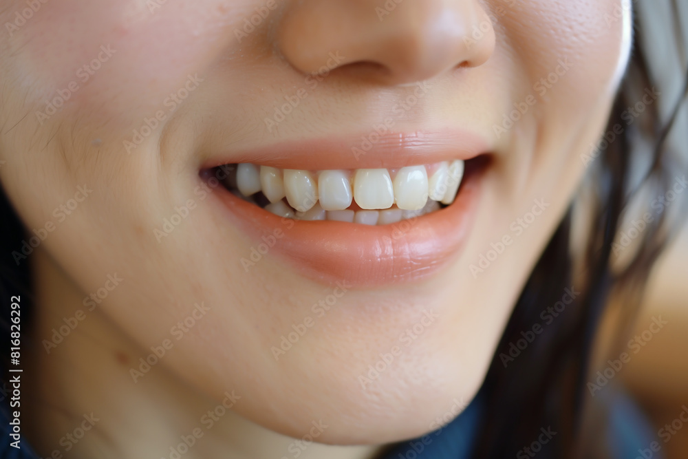 close up of a Japanese woman smiling generated by AI close up of a Japanese woman smiling generated by AI