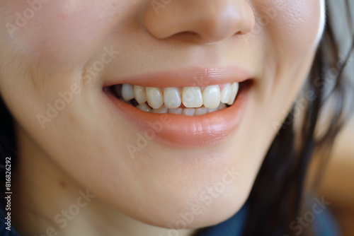 close up of a Japanese woman smiling generated by AI