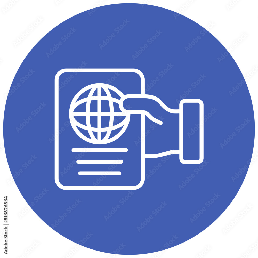Passport in Hand vector icon. Can be used for Business and HR iconset. Passport in Hand vector icon. Can be used for Business and HR iconset.
