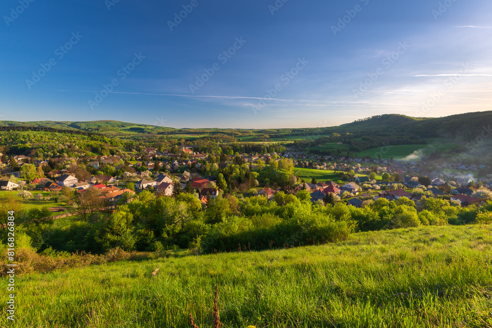 View of Bakonybel, a historic village in the Bakony Mountains in Veszprem county, Hungary View of Bakonybel, a historic village in the Bakony Mountains in Veszprem county, Hungary