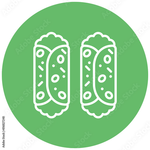 Enchilada vector icon. Can be used for World Cuisine iconset.