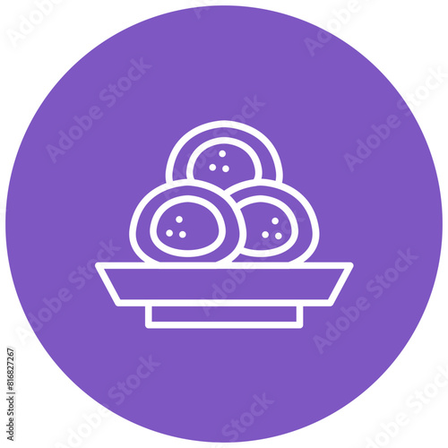 Mochi vector icon. Can be used for World Cuisine iconset.