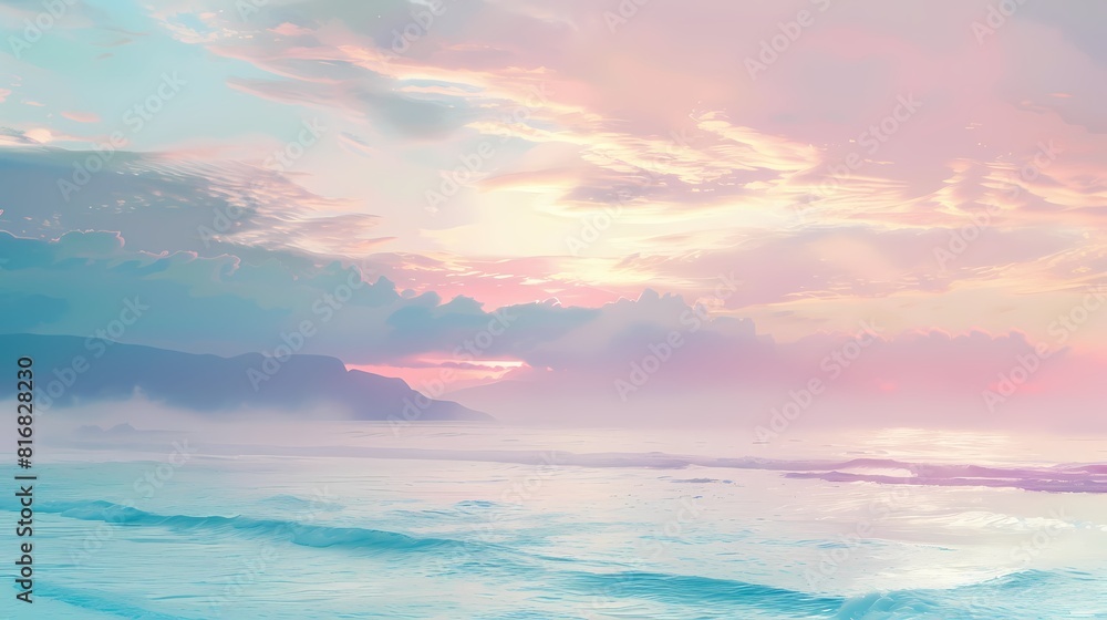Soft pastel colors blending seamlessly, painting a picture of beauty and tranquility.