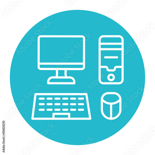Computer vector icon. Can be used for Business and Finance iconset. © Artify IT Solutions