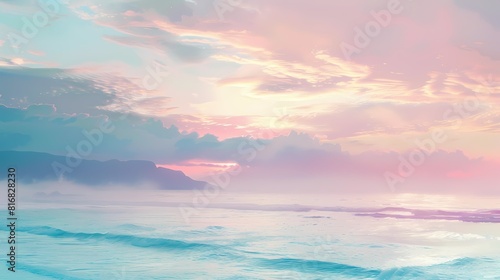 Soft pastel colors blending seamlessly, painting a picture of beauty and tranquility. ©  ALLAH LOVE