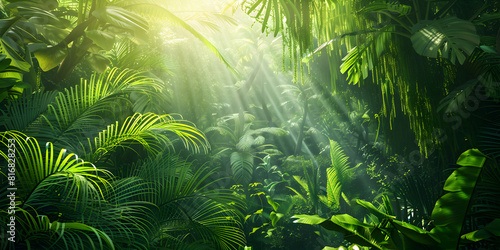 Radiant Rainforest Tropical Tone Jungle Jazz Biotic Image 