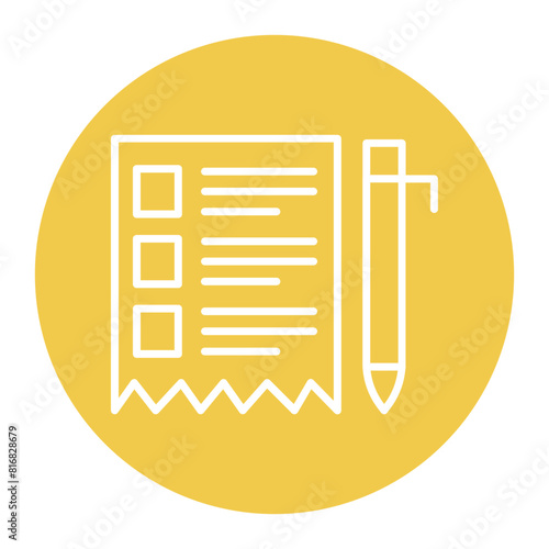 Cut List vector icon. Can be used for Home Improvements iconset.