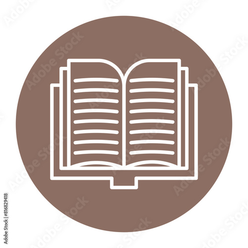 Novel vector icon. Can be used for Literature iconset.