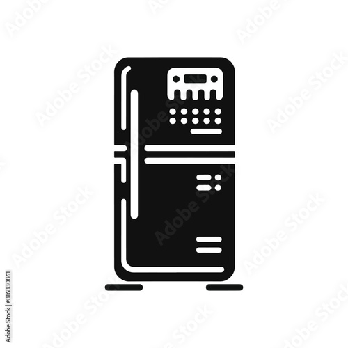 Fridge vector icon isolated on white background.