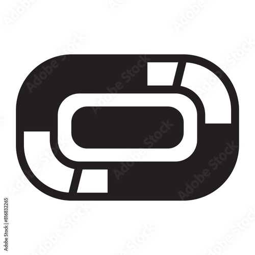 hippodrome glyph icon