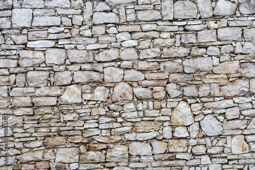 Ancient stone wall with weathered textures