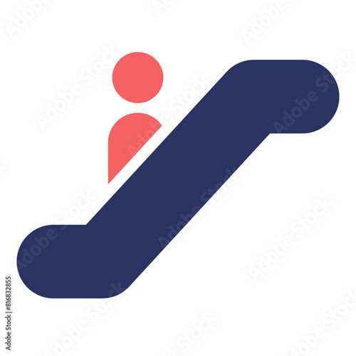 Escalator duo tone icon