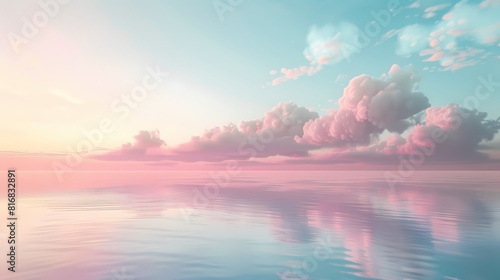 Soft pastel hues spreading gently, evoking a feeling of tranquility and relaxation.