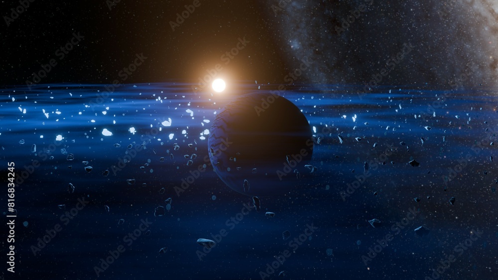 Fototapeta premium A Planet like Jupiter in another Galaxy.