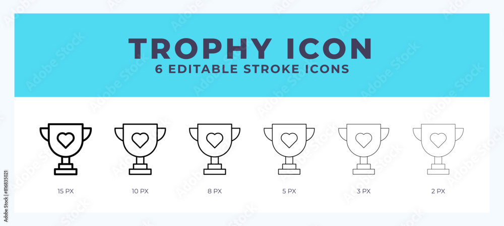 Obraz premium Trophy line icon. For web. And mobile app. Vector illustration.