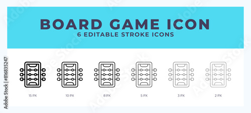 Board game line icon symbol. Logo. Icon vector illustration with editable stroke.