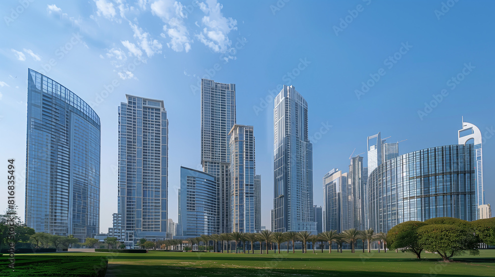 Illustration of high-end buildings in the city CBD downtown Illustration of high-end buildings in the city CBD downtown
