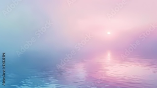 Subdued pastel shades casting a soft glow, enveloping the scene in a serene aura.