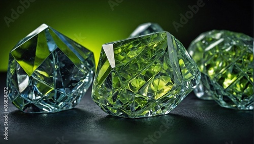 Huge green crystal stone