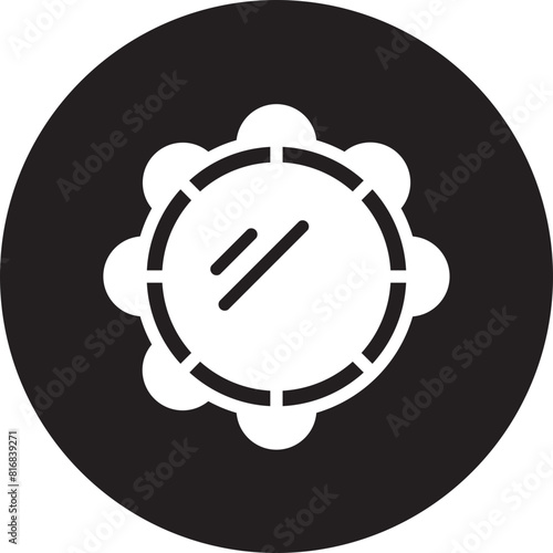 tambourine glyph icon