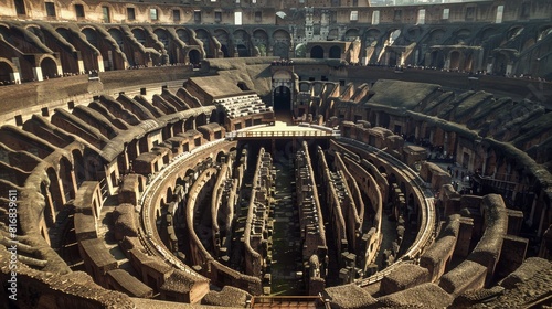 The Coliseum or Flavian Amphitheatre (Amphitheatrum Flavium or Colosseo), Rome, Italy. photo