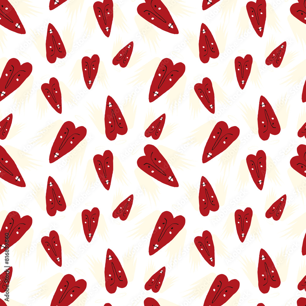 Valentine's Day pattern with hearts Valentine's Day pattern with hearts