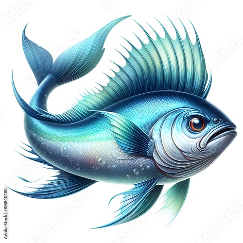 Presentation of a Humphead Wrasse in Isolation Isolated on Transparent Background PNG. photo