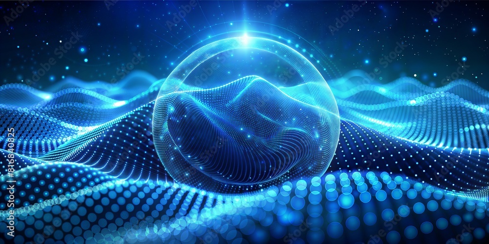 Obraz premium 3d rendering of a digital wave background