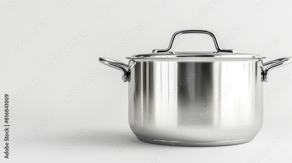 Stainless steel pot with white bottom Stainless steel pot with white bottom