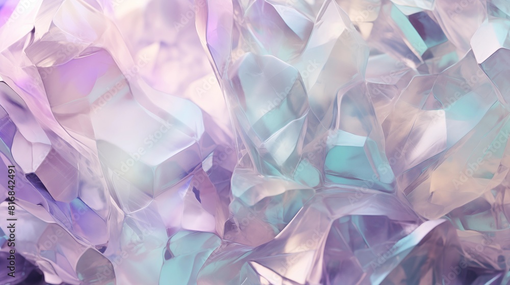 Shimmering Abstract Crystal with Iridescent Purple and Blue Hues. Shimmering Abstract Crystal with Iridescent Purple and Blue Hues.