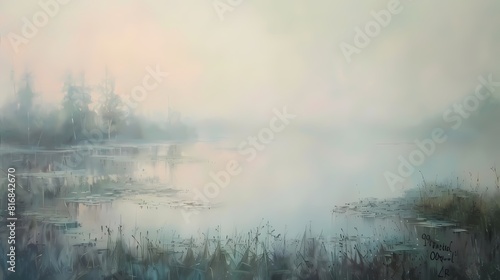 Gentle pastel shades dancing gracefully, painting the landscape in soft, muted tones.