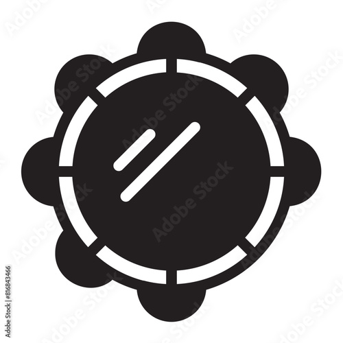 tambourine glyph icon