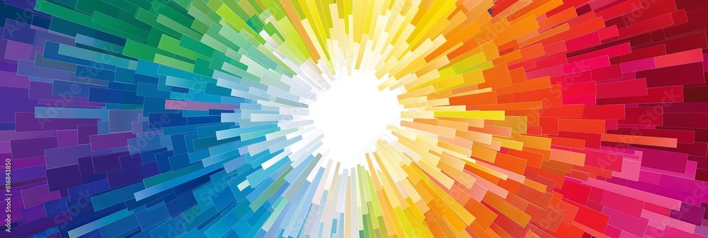 Fototapeta premium Abstract background with colorful rays of light.