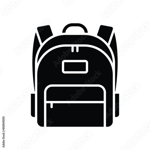 school bag icon vector design template simple and clean
