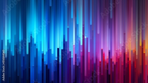 Vibrant Abstract Background with Vertical Gradient Lines in Blue and Purple Hues.