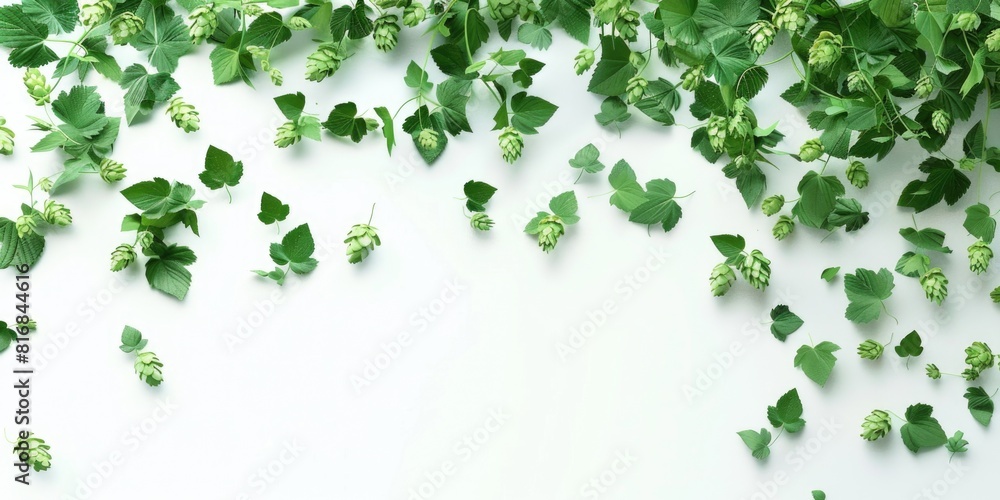 A white table covered with various lush green plants. Ideal for interior design concepts A white table covered with various lush green plants. Ideal for interior design concepts