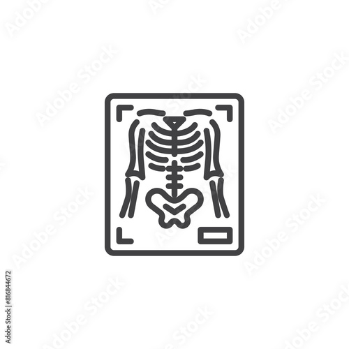 Torso X-Ray line icon